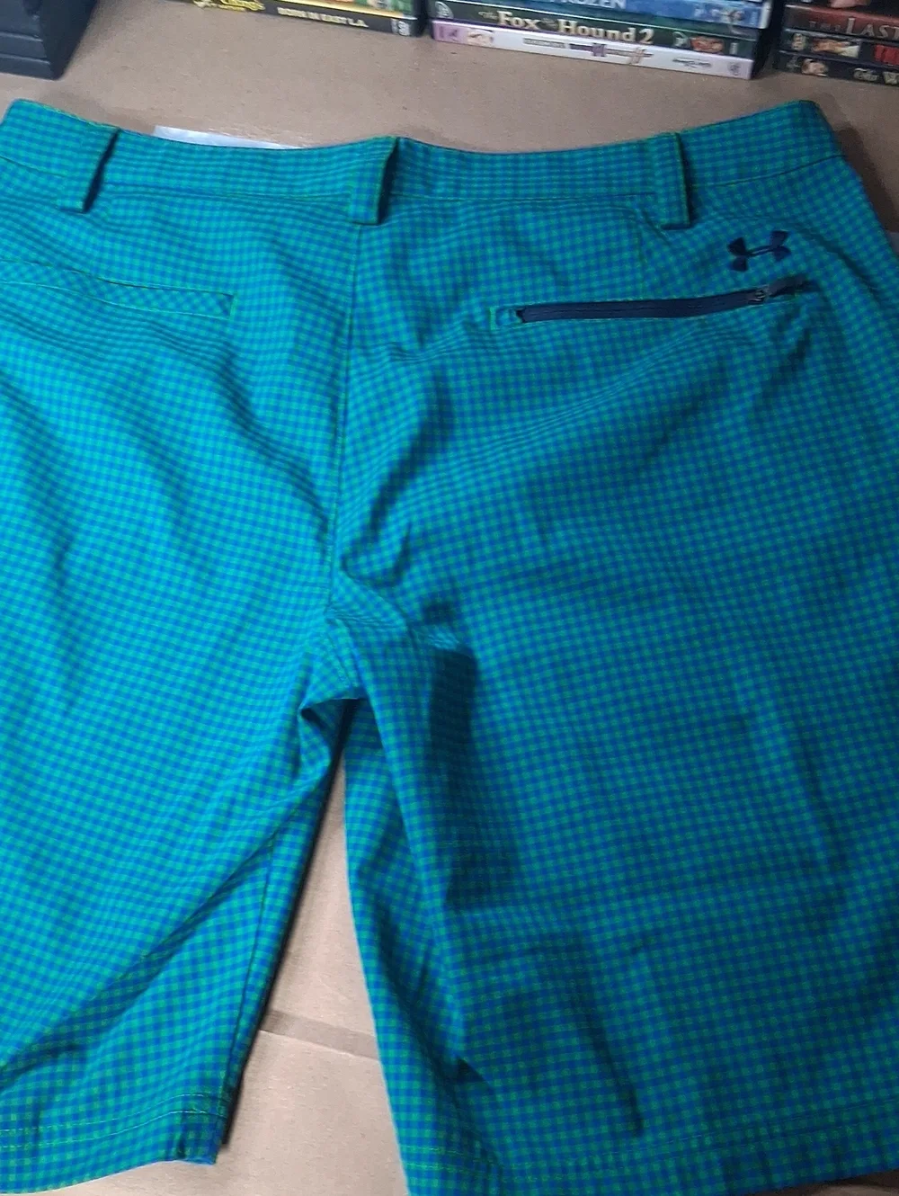 Under Armour Men’s Green Check Swim Shorts